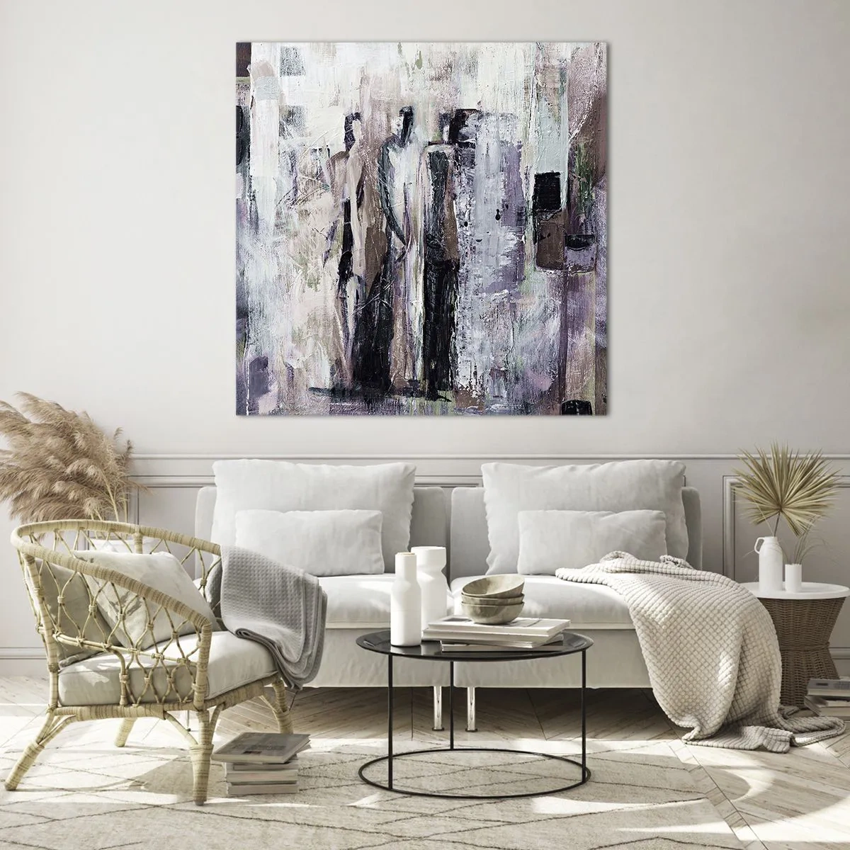 Impression sur verre - Image sur verre - Les trois mystérieux - 70x70 cm