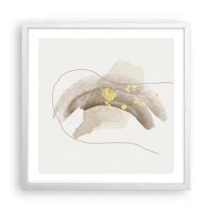 Affiche dans un cadre blanc - Poster - rencontré dans l'espace - 50x50 cm