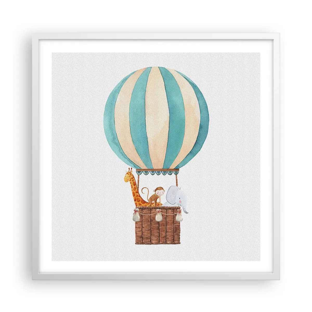 Affiche dans un cadre blanc - Poster - Voyage fantastique - 60x60 cm