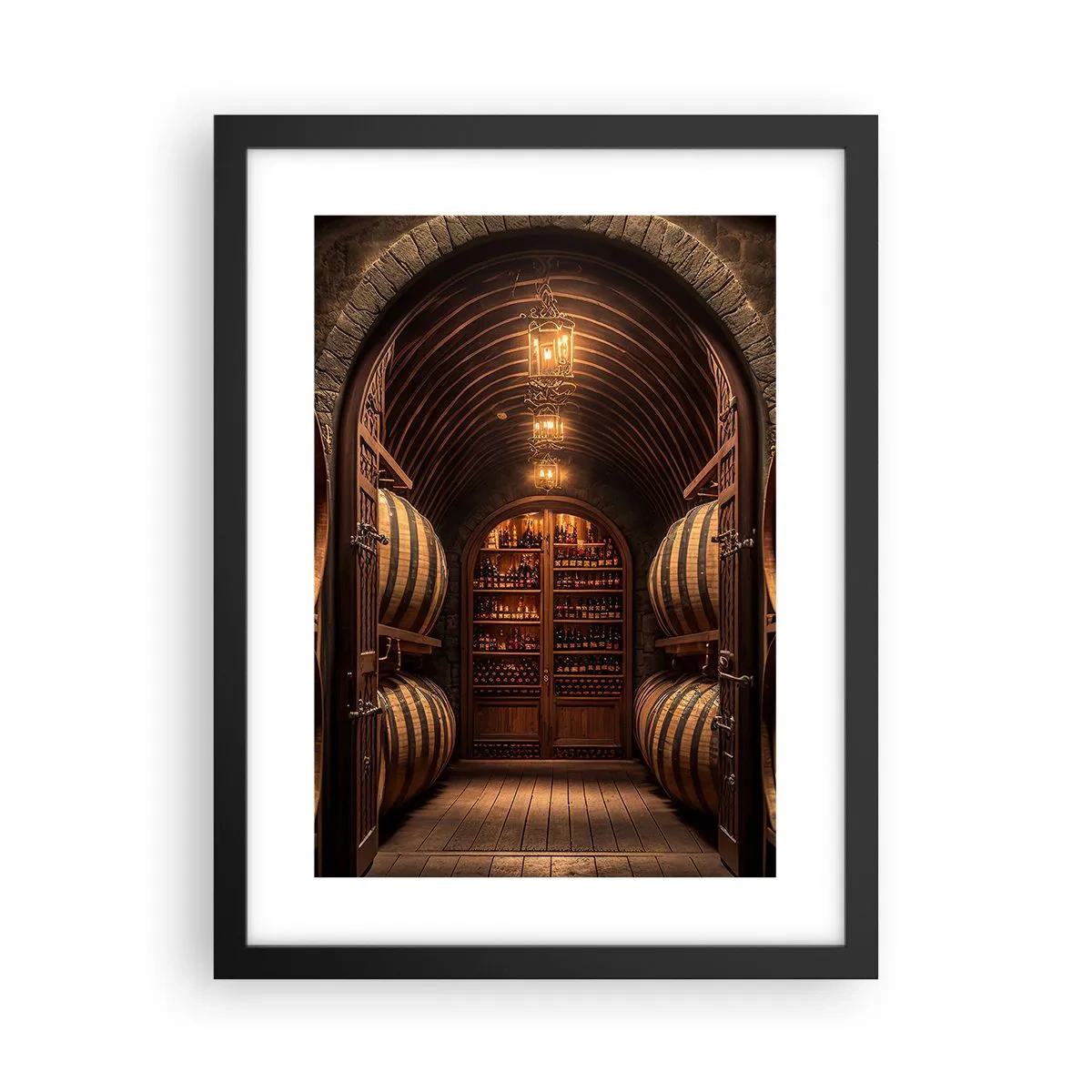 Affiche dans un cadre noir - Poster - Cave climatisée - 30x40 cm