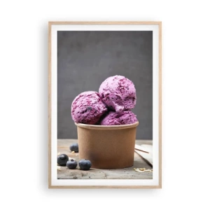 Affiche dans un chêne clair - Poster - Douceur et froideur - 61x91 cm