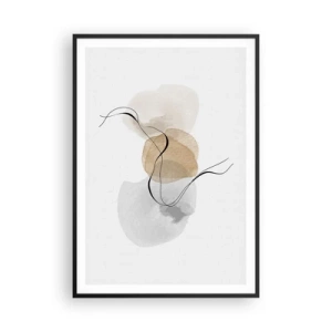 Affiche dans un cadre noir - Poster - Perles d'air - 70x100 cm