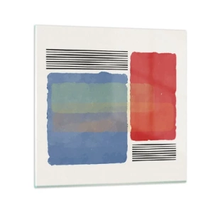 Impression sur verre - Image sur verre - Esprit et lettre de la géométrie - 30x30 cm