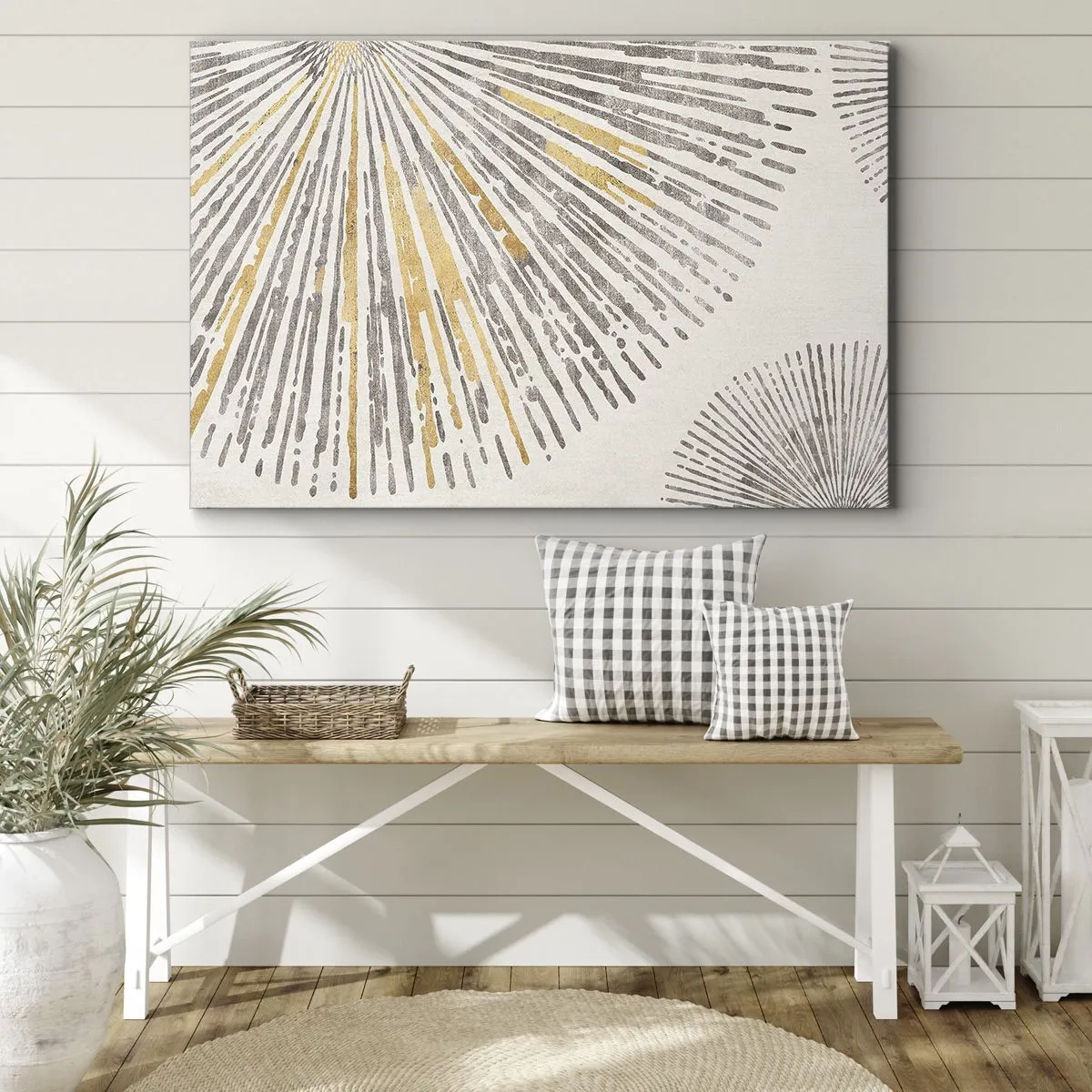 Impression sur toile - Image sur toile - Motif abstrait en forme de rayon - 120x80cm - La beauté du rayon - Décoration murale moderne pour le salon et la chambre ARTTOR