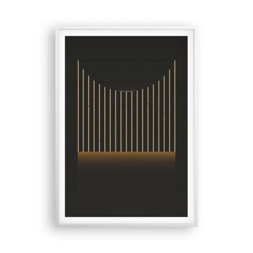 Affiche dans un cadre blanc - Poster - Explorez les ténèbres - 70x100 cm