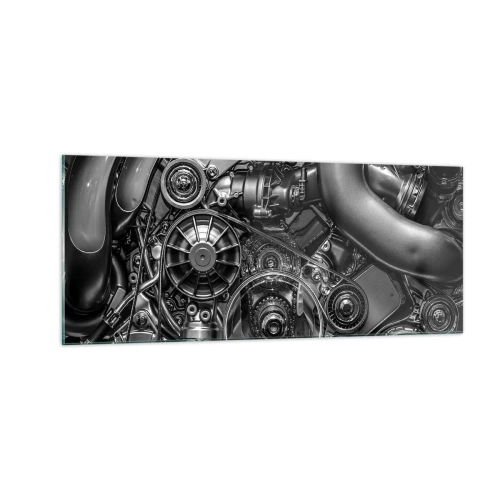 Impression sur verre - Image sur verre - Poésie mécanique - 100x40 cm