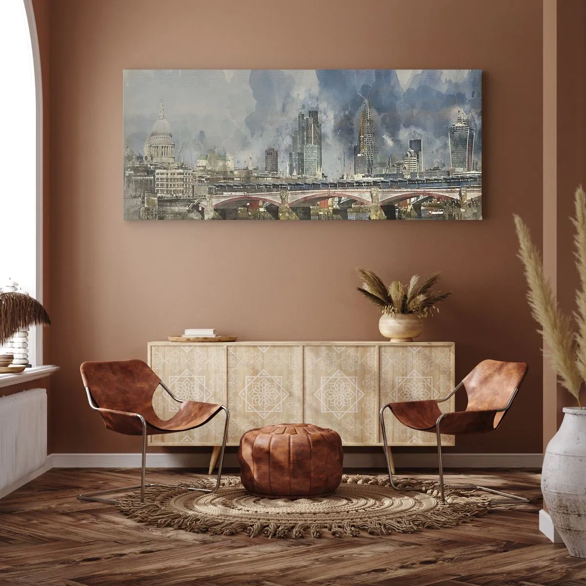Impression sur toile - Image sur toile - Londres dans toute sa splendeur - 100x40 cm