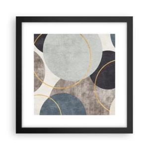 Affiche dans un cadre noir - Poster - Cercles sur cercles - 30x30 cm