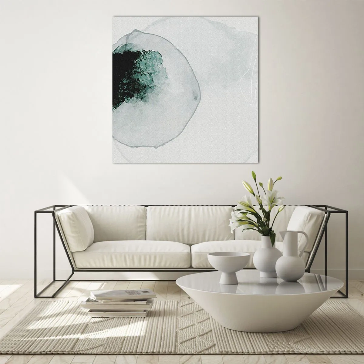 Impression sur verre - Image sur verre - Dans une goutte d'eau - 70x70 cm