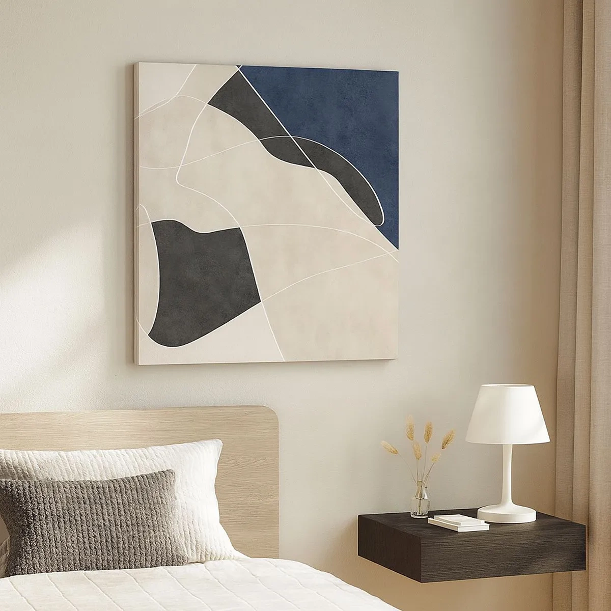 Impression sur toile - Image sur toile - Composition abstraite - contraste de couleurs - 30x30 cm