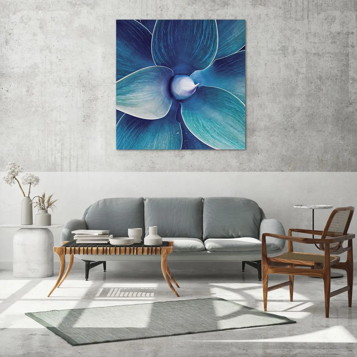 Impression sur verre - Image sur verre - Le bleu du ciel - 60x60 cm