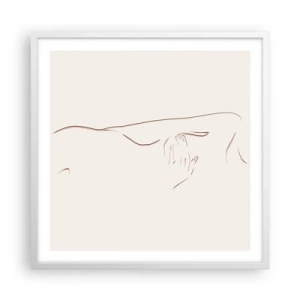Affiche dans un cadre blanc - Poster - La forme du désir - 60x60 cm