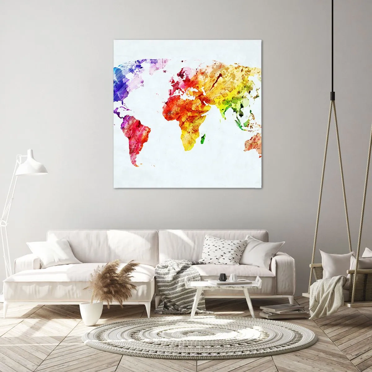 Impression sur toile - Image sur toile - Toutes les couleurs du monde - 30x30 cm