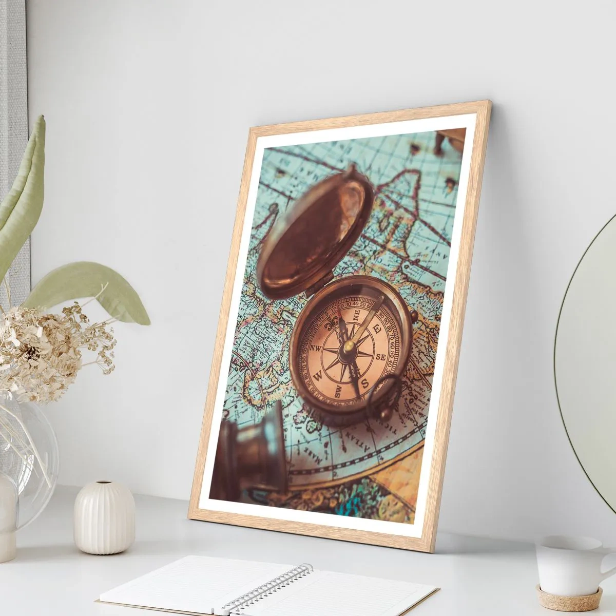 Affiche dans un chêne clair - Poster - Pour ceux qui recherche l'aventure - 30x40 cm