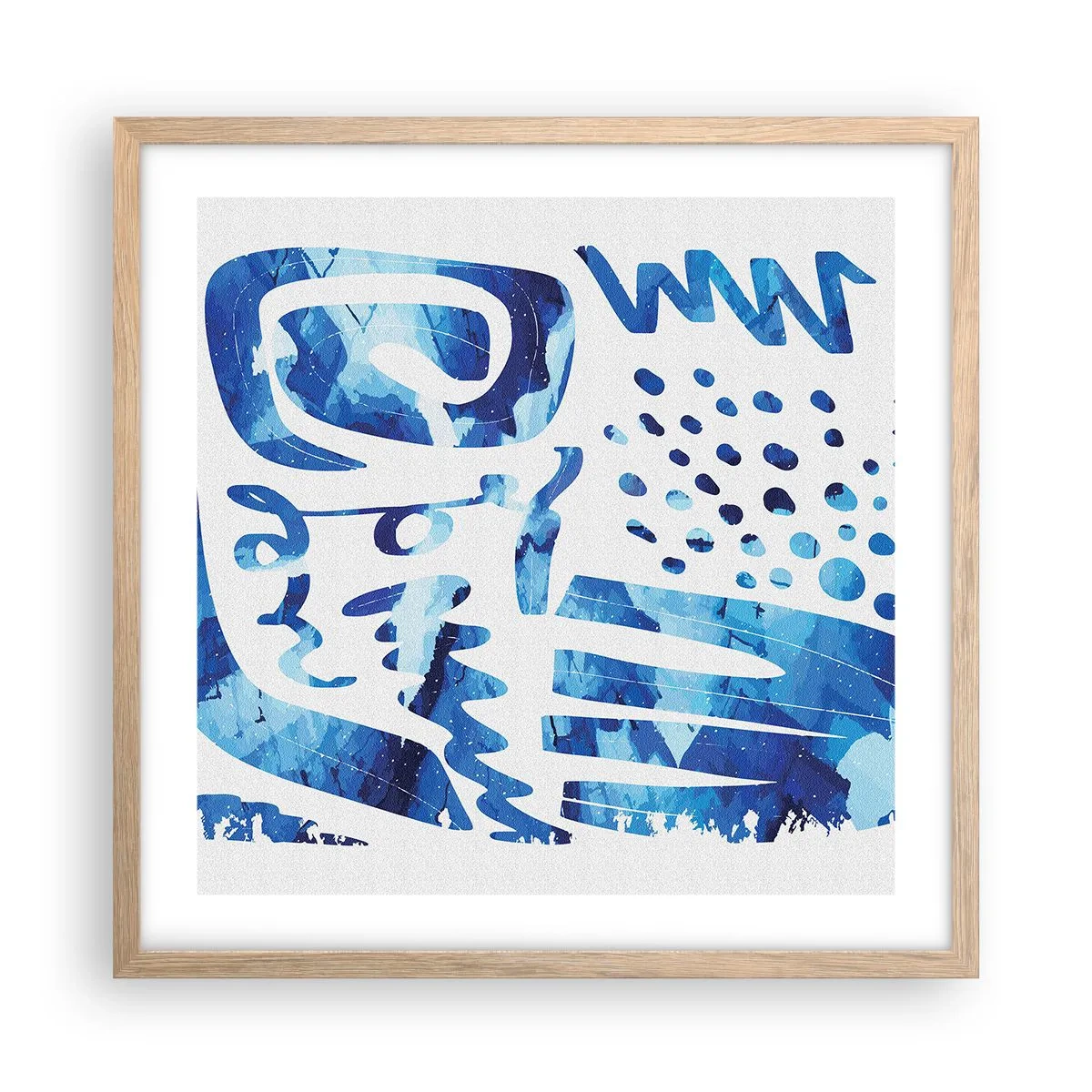 Affiche dans un chêne clair - Poster - Retour aux racines - 50x50 cm