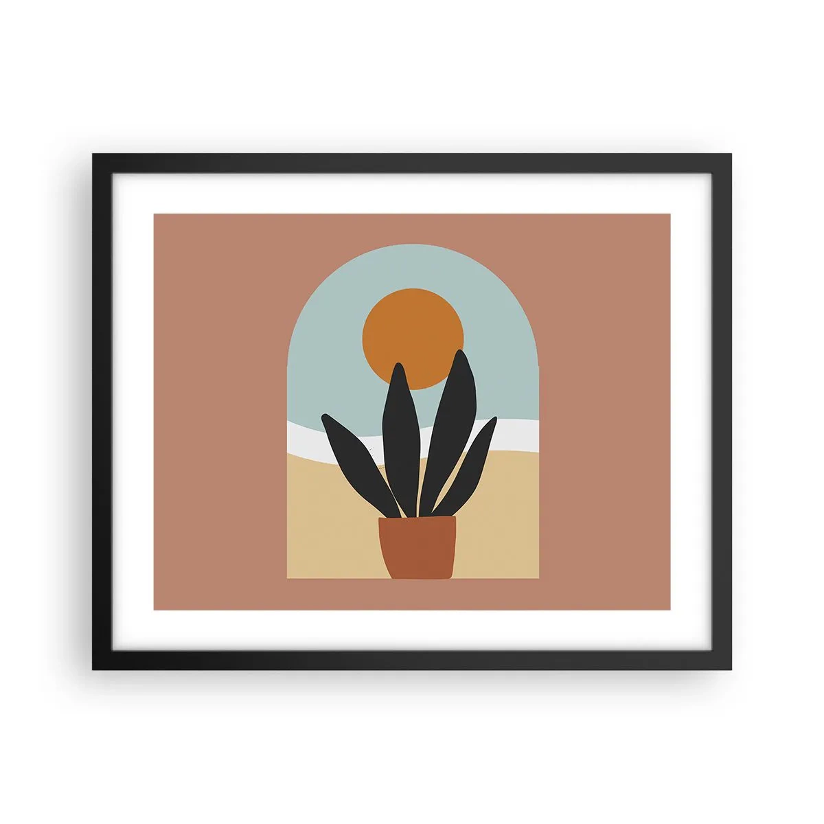 Affiche dans un cadre noir - Poster - Petits bonheurs - 50x40 cm