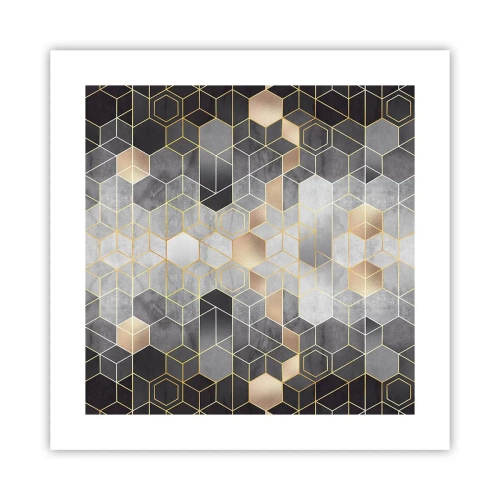 Affiche - Poster - Composition de diamants - 40x40 cm