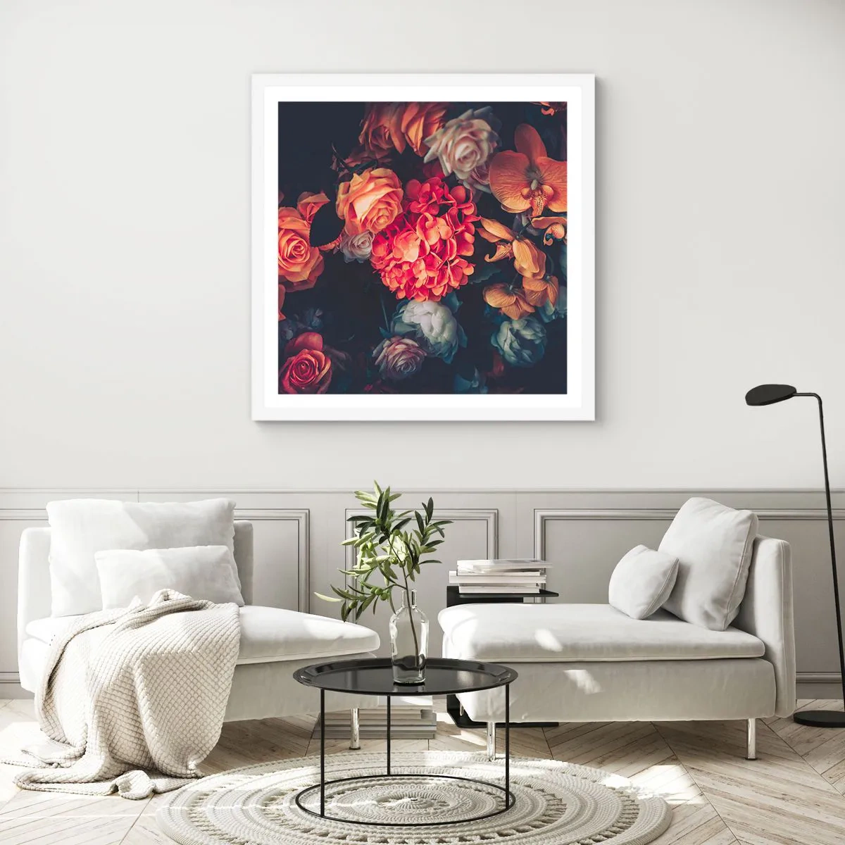 Affiche dans un cadre blanc - Poster - Comme chez les maîtres hollandais - 30x30 cm