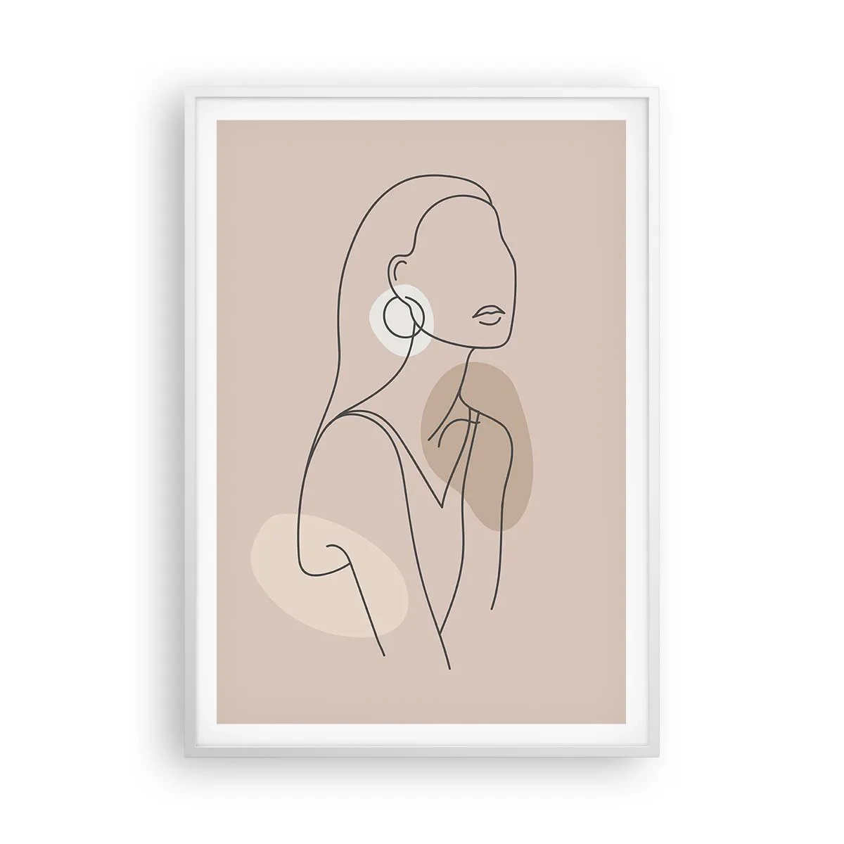 Affiche dans un cadre blanc - Poster - Icone féminin - 70x100 cm