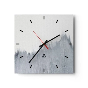 Horloge murale - Pendule murale - Composition grise abstraite dans un style minimaliste - 30x30cm - Une esquisse mystérieuse - Décoration murale moderne pour le salon et la chambre ARTTOR