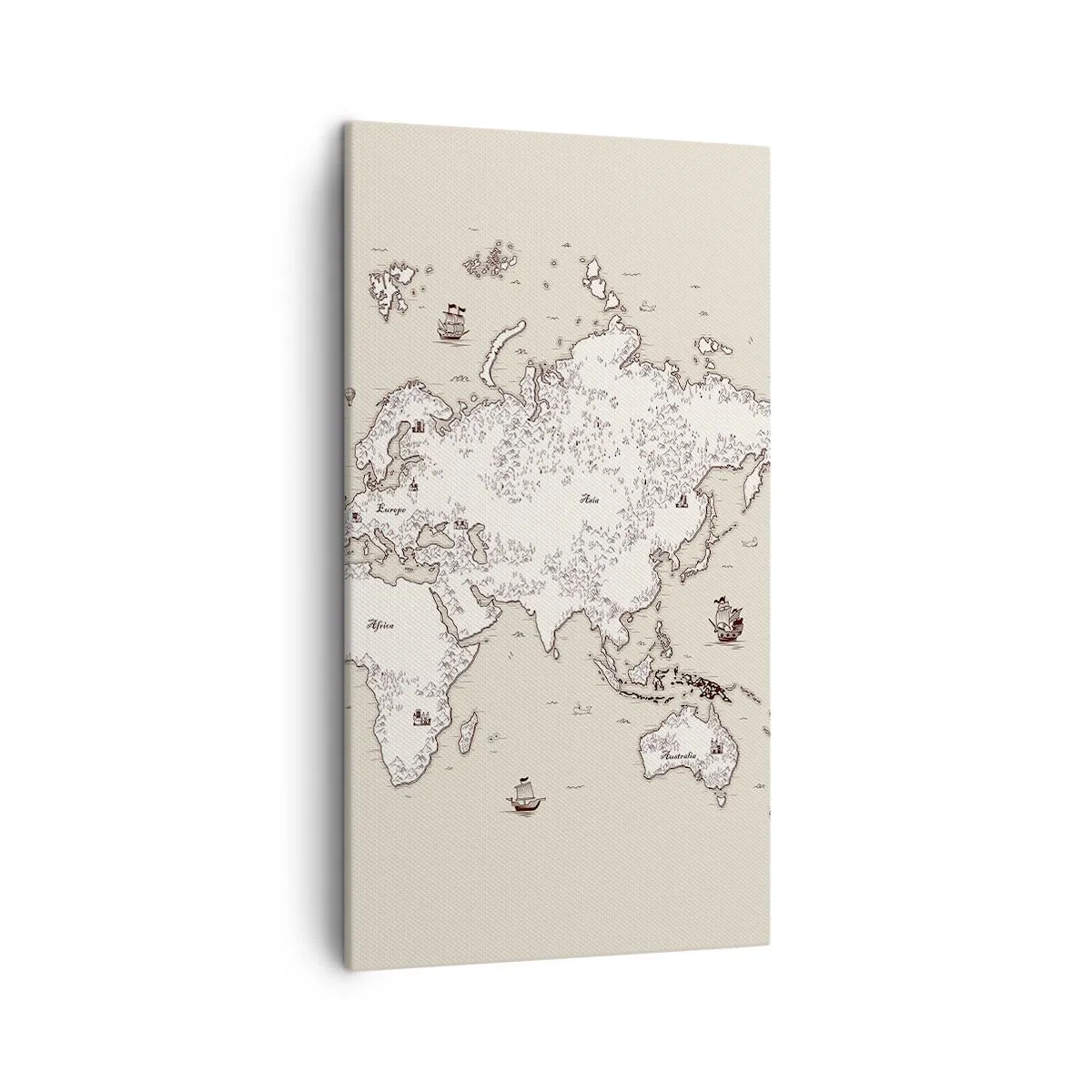 Impression sur toile - Image sur toile - Voyage autour du monde - 45x80 cm