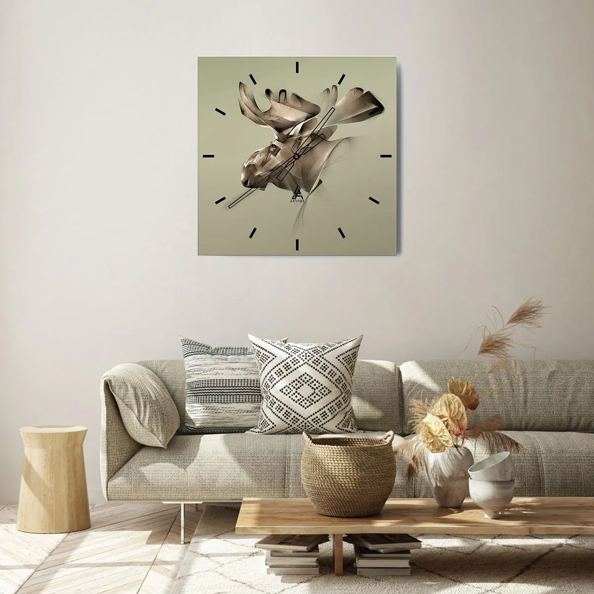 Horloge murale - Pendule murale - La douce force de la paix - 30x30 cm