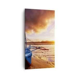 Impression sur toile - Image sur toile - Allongez-vous dans le sable après une longue journée - 55x100 cm