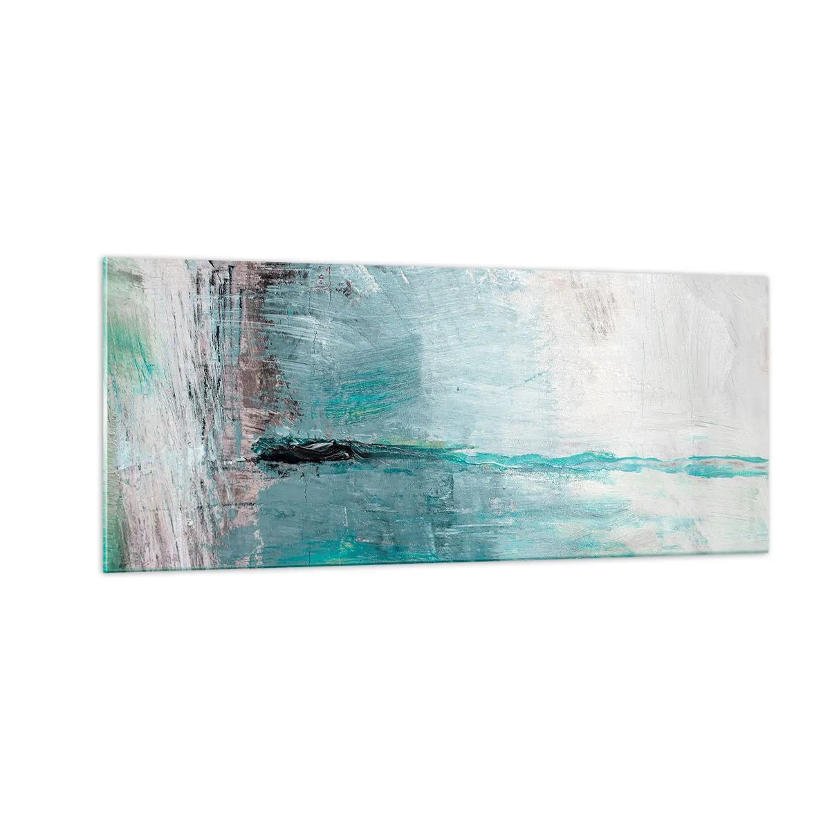Impression sur verre - Image sur verre - Horizontalement en bleu - 100x40 cm