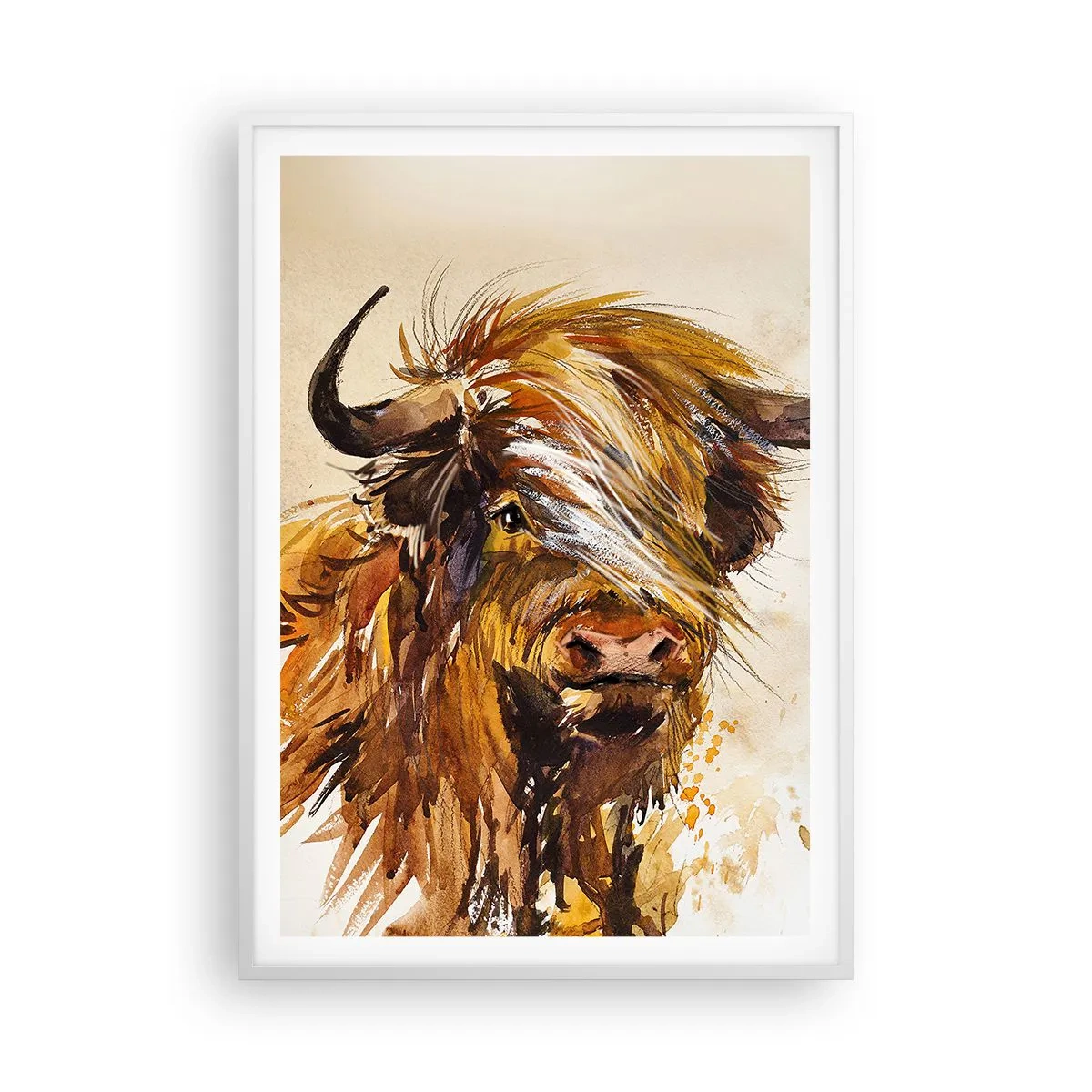 Affiche dans un cadre blanc - Poster - Fierté du chasseur - 70x100 cm