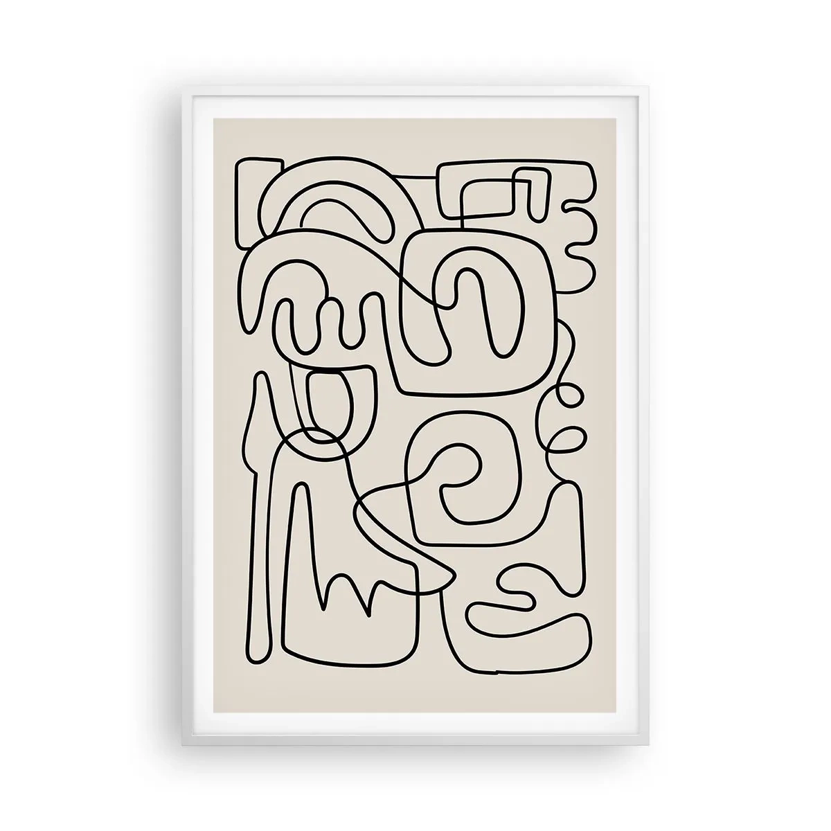 Affiche dans un cadre blanc - Poster - Suivez les indices - 70x100 cm