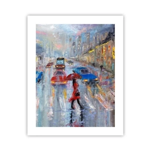 Affiche - Poster - Après-midi pluvieux en ville - 40x50 cm