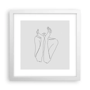 Affiche dans un cadre blanc - Poster - De quoi rêvent les femmes - 30x30 cm