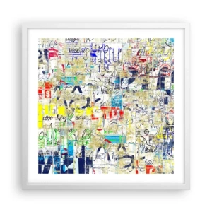 Affiche dans un cadre blanc - Poster - Ca fait juste plaisir aux yeux - 50x50 cm