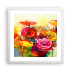 Affiche dans un cadre blanc - Poster - Pas seulement rouge - 40x40 cm