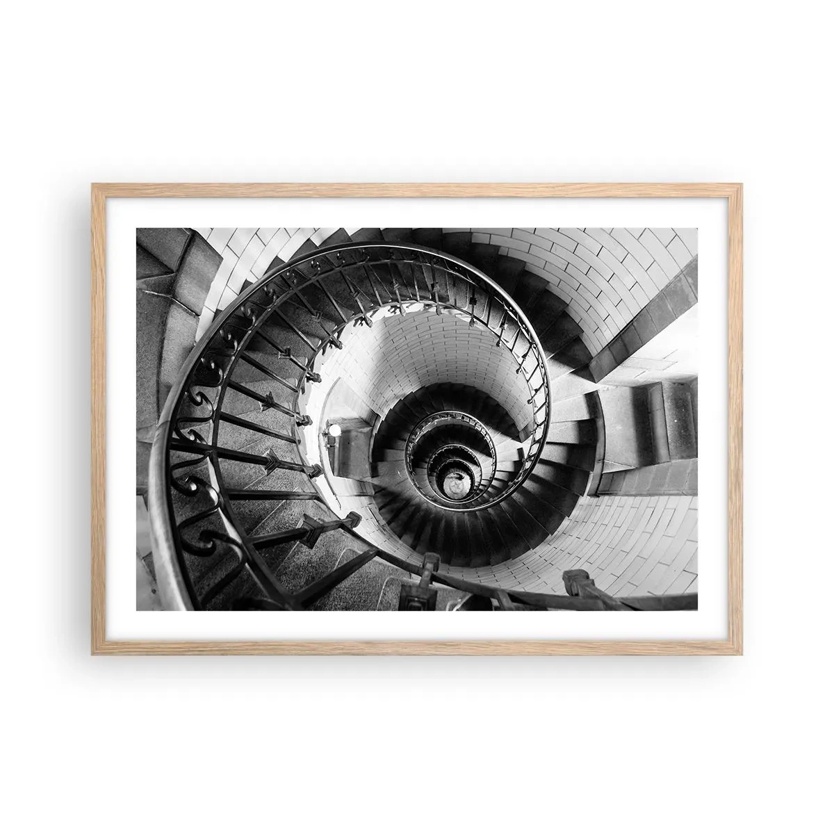 Affiche dans un chêne clair - Poster - De plus en plus haut - 70x50 cm