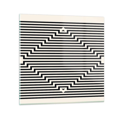 Impression sur verre - Image sur verre - Illusion géométrique - 40x40 cm