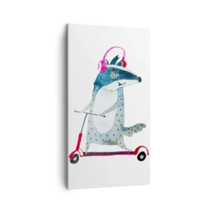 Impression sur toile - Image sur toile - La joie du blaireau - 45x80 cm