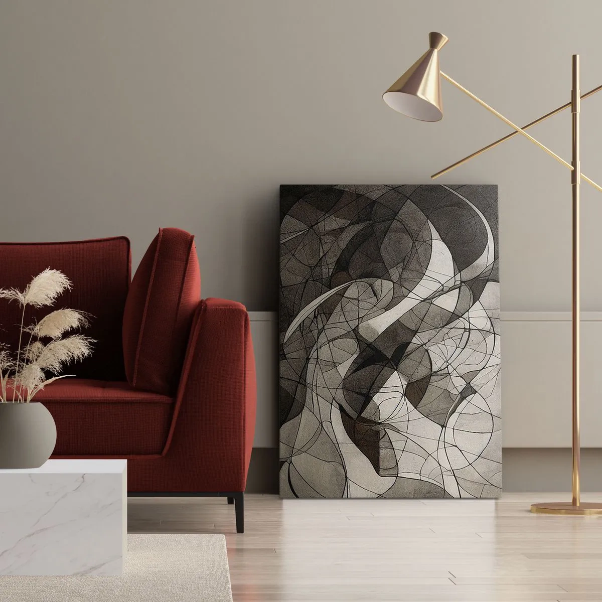 Impression sur toile - Image sur toile - Circulation des couleurs de la terre - 55x100 cm