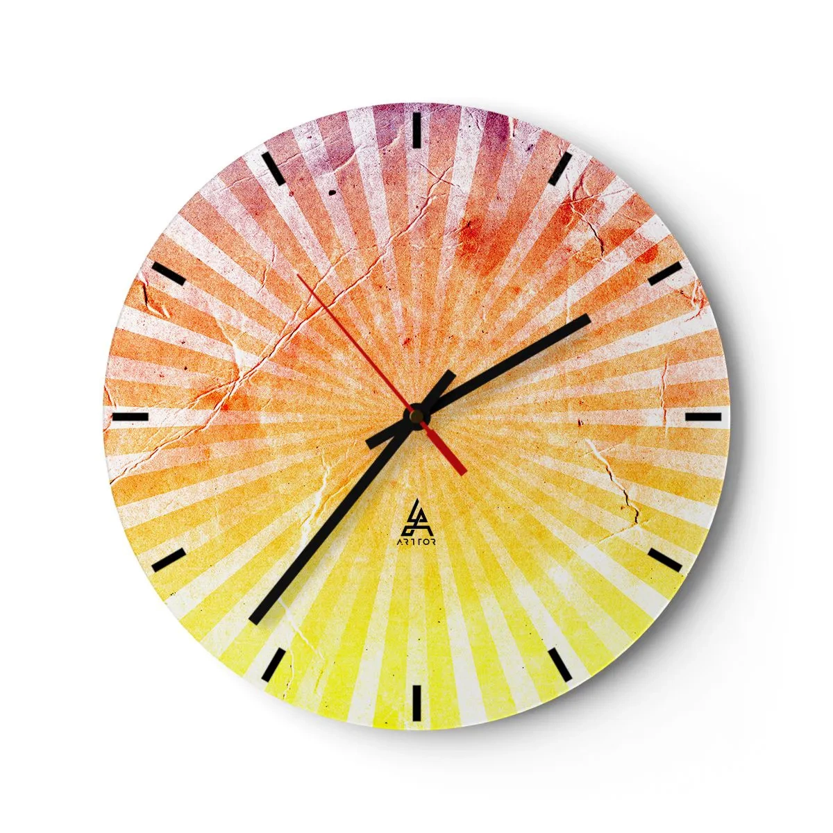 Horloge murale - Pendule murale - Levant et couchant - 40x40 cm