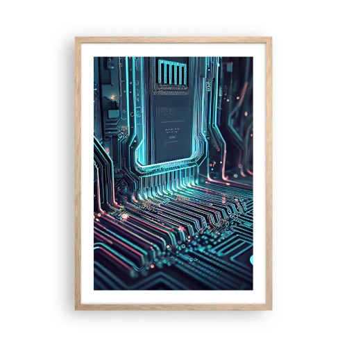 Affiche dans un chêne clair - Poster - Je pense comme ça… - 50x70 cm