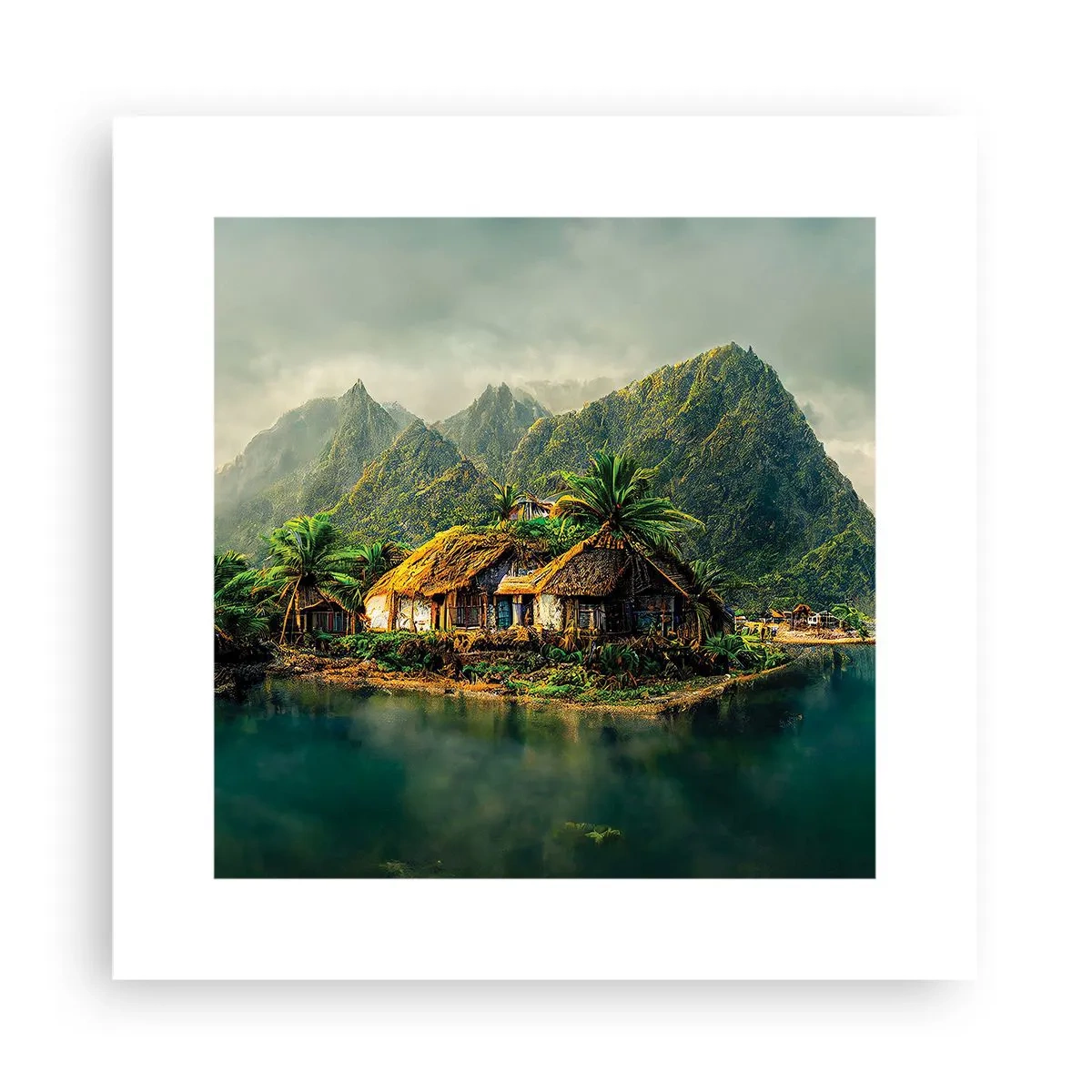 Affiche - Poster - Paradis tropical - 30x30 cm