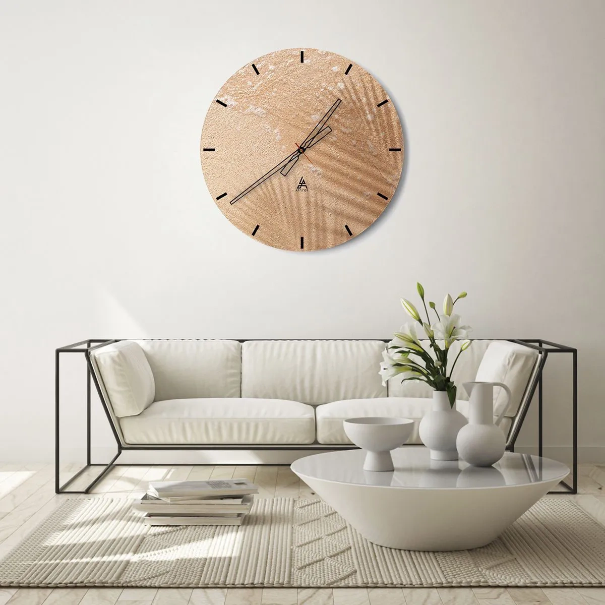 Horloge murale - Pendule murale - Ombre d'un été chaud - 40x40 cm