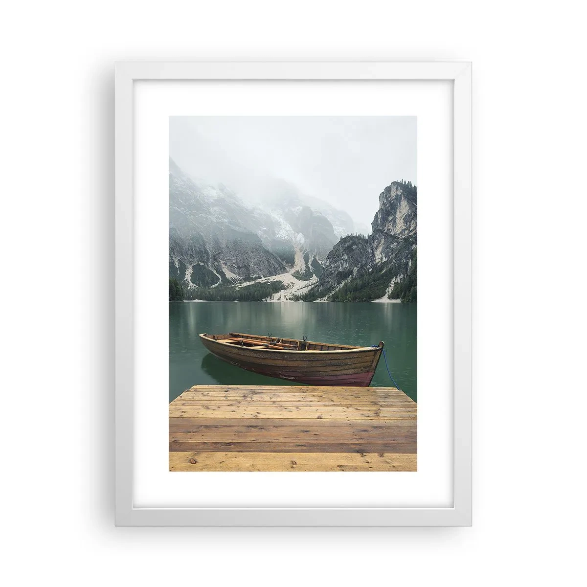 Affiche dans un cadre blanc - Poster - Faire face à la fierté des rochers - 30x40 cm