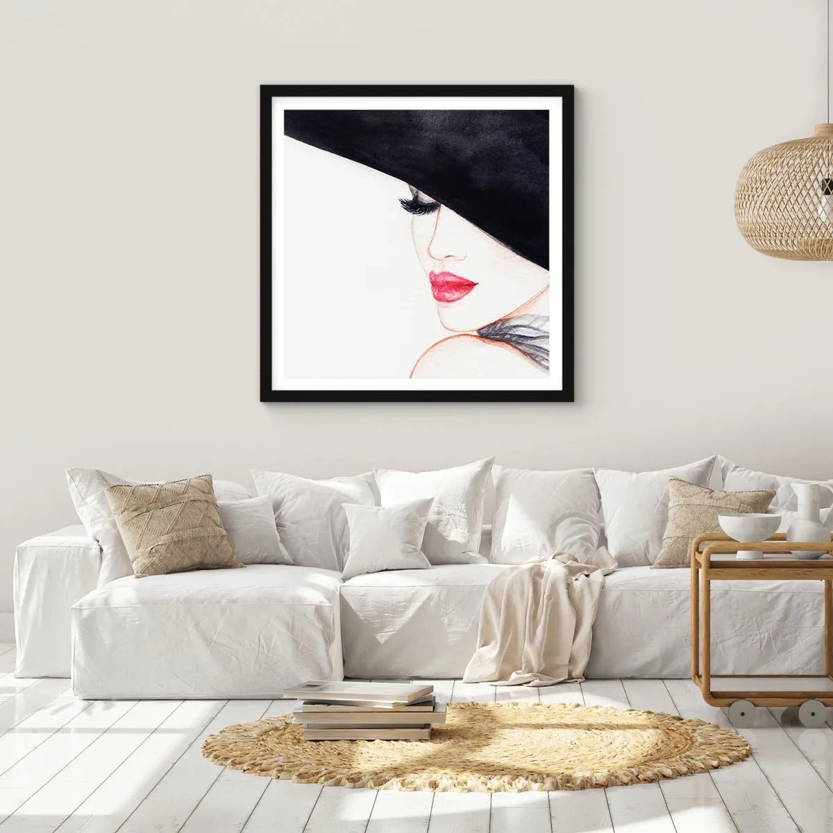 Affiche dans un cadre noir - Poster - Élégance et sensualité - 30x30 cm