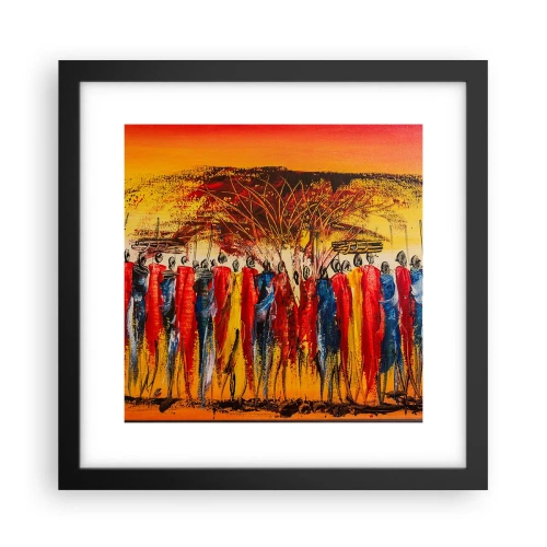 Affiche dans un cadre noir - Poster - Là-bas, là-bas, ils vont là-bas - 30x30 cm