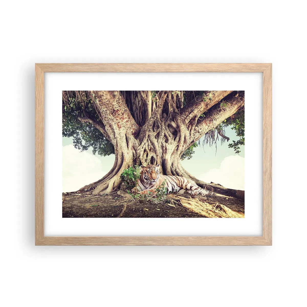 Affiche dans un chêne clair - Poster - Vue du Livre de la Genèse - 40x30 cm