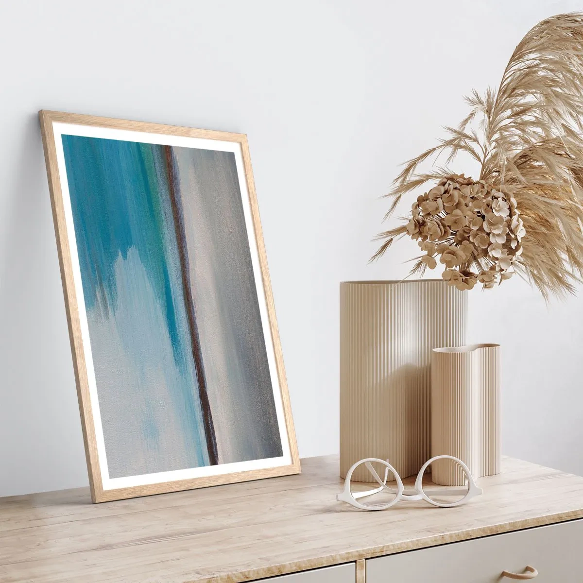 Affiche dans un chêne clair - Poster - Paysage horizontal - 40x50 cm