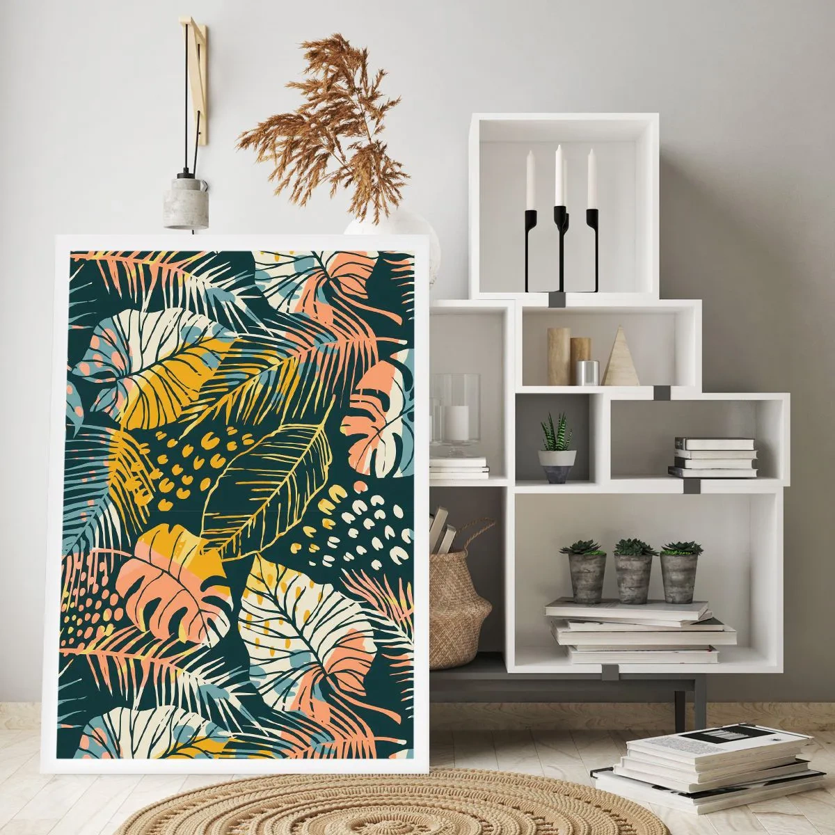 Affiche - Poster - Fantaisie feuillue - 70x100 cm