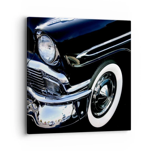 Impression sur toile - Image sur toile - Classique en argent, noir et blanc - 40x40 cm