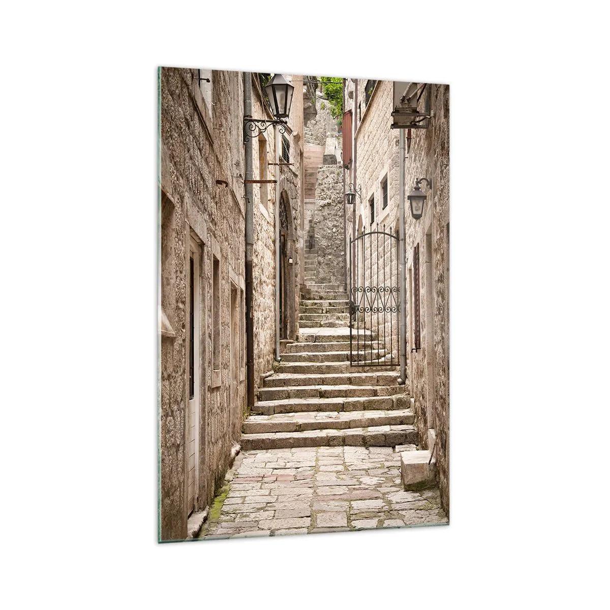 Impression sur verre - Image sur verre - Une vieille ruelle magique - 70x100 cm